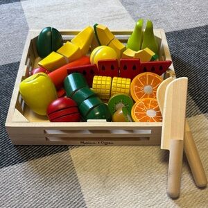Melissa & Doug Colorful Wooden Fruit Play Set
